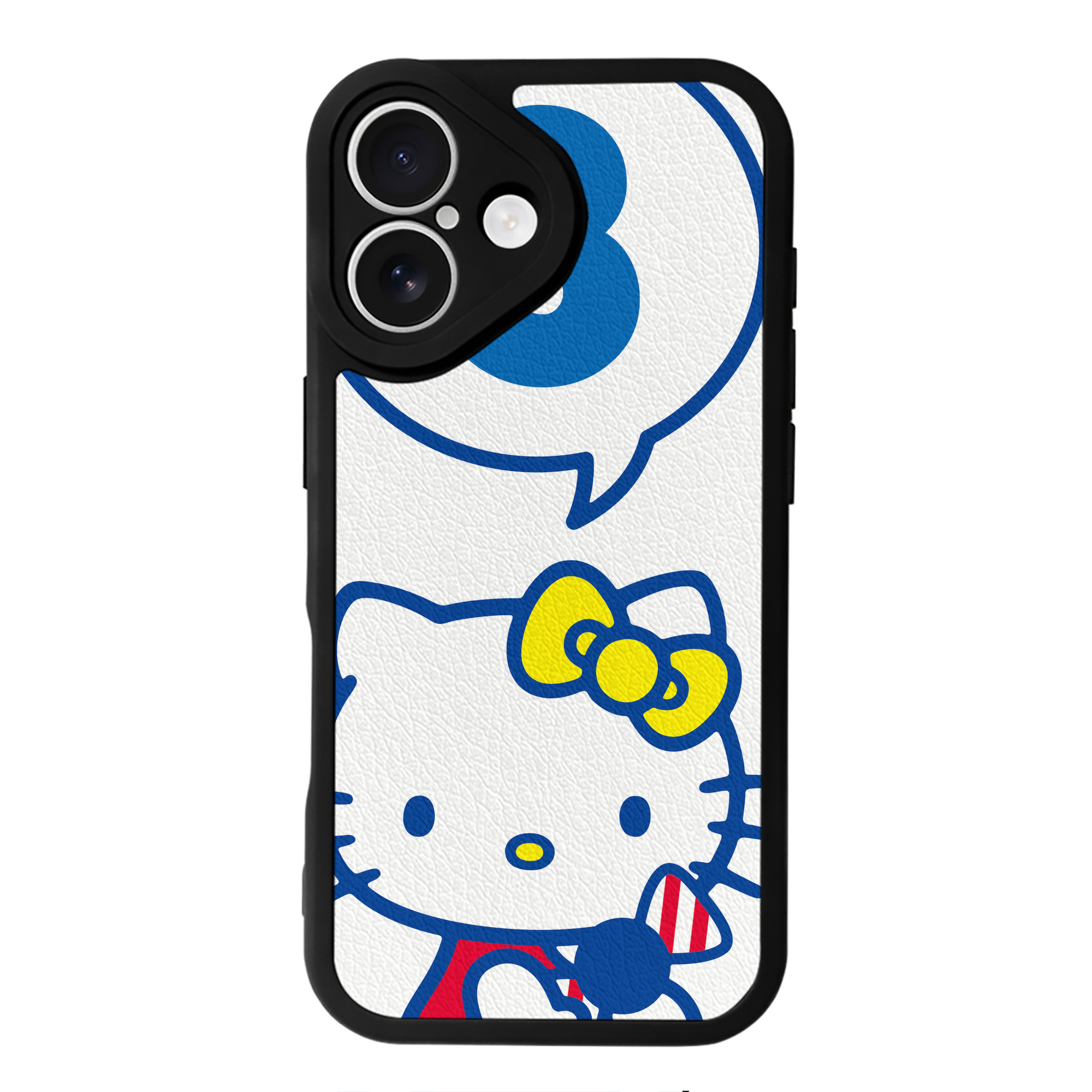 （画像用） Hello Kitty ハローキティ 【iPhone 16シリーズ対応】シリコンスマホケース（レザー調） 材質：シリコン